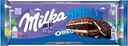 Шоколад молочный MILKA Oreo с ванильной начинкой и печеньем, 300г