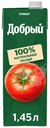 Нектар Добрый томатный с сахаром и солью, 1.45л