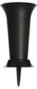 Ваза под срезку Альтернатива с колышком чёрная 41×19см, 3л