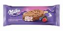 Мороженое сливочное Milka с наполнителем Лесные ягоды, покрытое молочным шоколадом с ягодами черники, 64 г