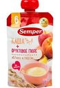 Каша с фруктовым пюре Semper Яблоко и персик с 6 месяцев, 120 г