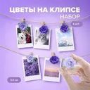 Набор цветов на клипсе, With Love, 6 шт., в ассортименте