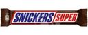 Батончик Snickers Super шоколадный с карамелью, арахисом и нугой 80г