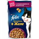 Корм для кошек Аппетитные кусочки в желе Felix с уткой, 85 г