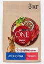 Сухой корм для взрослых мини собак с говядиной и рисом Purina ONE 3кг