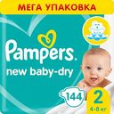 Подгузники Pampers New Baby-Dry 2 (4-8 кг), 144 шт.