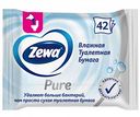 Влажная туалетная бумага Zewa Pure, 42 листа