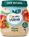 Пюре ФРУТОНЯНЯ яблоко-персик, 100г