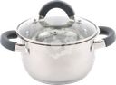 Кастрюля HOMECLUB Comfort, с силиконовыми ручками, нержавеющая сталь, индукция, 1.5 Арт. GS-3