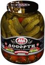 Ассорти «Скатерть-Самобранка» корнишоны и томаты черри, 1,415 л