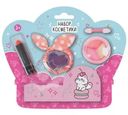 Набор детской косметики LoriRocket Помада для губ, бальзам для губ, тени для век, аппликатор, резинка для волос 1шт.