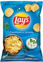 Чипсы Lay's картофельные, сметана и зелень, 150 г