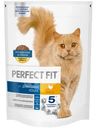 Сухой полнорационный корм Perfect Fit для живущих в помещении взрослых кошек с курицей, 650г