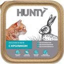 Корм консервированный для взрослых кошек HUNTY с кроликом, кусочки в желе, 100г