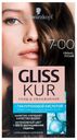 Краска для волос Gliss Kur Уход и увлажнение тёмно-русый тон 7-00