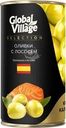 Оливки Global Village Selection фаршированные пастой из лосося 350г
