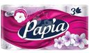 Туалетная бумага Papia Балийский цветок 3 слоя, 8шт