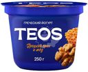 Йогурт Teos Греческий Грецкий орех-мед 2% 250г