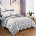 Комплект постельного белья 2-спальный Bravo Theodora Collection Ляян поплин цвет: серый/светлый песочный, 4 предмета