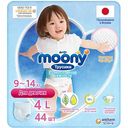 Подгузники-трусики для девочек Moony 4 L (9-14 кг), 44 шт.