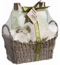 Подарочный набор женский Natural Care Olive Oil (гель, пена, крем, соль, мочалка), 5 предметов