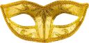 Маска карнавальная Мэджик Тайм золотая с лентой Феникс Презент , 1 шт