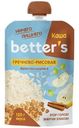 Пюре Better's гречнево-рисовая каша с яблоками и корицей, 120г