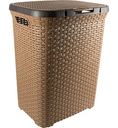Корзина для белья Полимербыт Артлайн с крышкой 60 л, 44×35,5×55,5 см