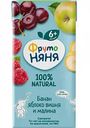 Нектар детский ФрутоНяня Банан, яблоко, вишня и малина, с 6 месяцев, 0,2 л