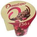Йогурт ДАНИССИМО Брауни Микс Шок/Малина 2,9%, 136г