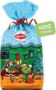 Новогодний подарок Мешочек с конфетами малый зеленый 400г