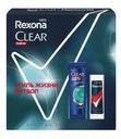 Подарочный Набор Clear-Rexona Men шампунь+гель для душа 0.38мл