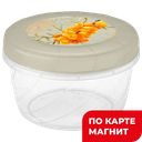 Банка с завинч крышкой с декором 0,6л Облепиха (Бытпласт):24