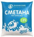 Сметана Молочная Речка 15% БЗМЖ 450 г