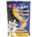 Влажный корм FELIX SENSATIONS для взрослых кошек с уткой в соусе с морковью, 85 г