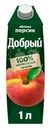 Напиток Добрый яблоко-персик сокосодержащий для детей с 3 лет 1л
