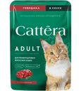 Корм влажный Cattera с говядиной в соусе для взрослых кошек 75г