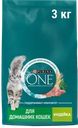Корм сухой для взрослых кошек PURINA ONE Индейка, для домашних