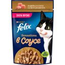 Felix Sensations. Корм консервированный полнорационный для взрослых кошек, с индейкой в соусе со вкусом бекона, 75 г