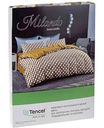 Комплект постельного белья евро Milando Плетение тенсель цвет: серый/коричневый/горчичный, 4 предмета
