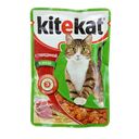 Влажный корм для кошек Kitekat Говядина в желе, 85г