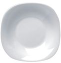 Тарелка суповая Парма квадратная белый опал, 23см