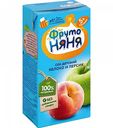Сок детский ФрутоНяня Яблоко и персик, с 5 месяцев, 0,2 л