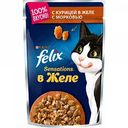 Корм для кошек Felix Sensations с курицей и морковью в желе, 85 г