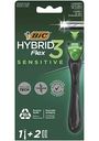 Бритвенный станок Bic Hybrid 3 Flex Sensitive с 2 сменными кассетами