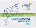 Масло сладкосливочное Крестьянское несолёное 72.5% Зелёная Линия, 200г
