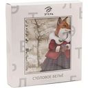Скатерть Этель Winter Holidays с защитной пропиткой цвет: серо-бежевый/красный, 150×220 см