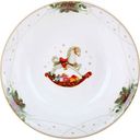 Салатник фарфоровый Новогоднее волшебство, цвет белый/зеленый, 15 см