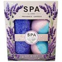 Подарочный набор Spa by Lara: Соль шипучая для ванн ароматизированная Прованский Сад 2х140г + Соль морская для ванн ароматизированная 2х450г