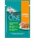 Корм Purina ONE для домашних кошек с курицей и морковью 75г